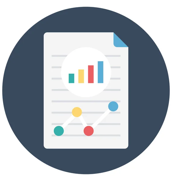 Rapporti Grafici Icona Vettoriale Isolata Colori Che Può Essere Facilmente — Vettoriale Stock
