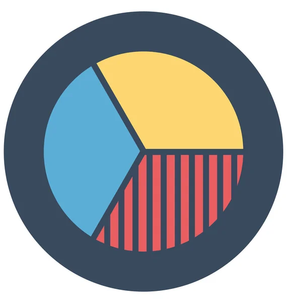 Pie Chart Color Aislado Vector Icon Que Puede Modificar Editar — Vector de stock
