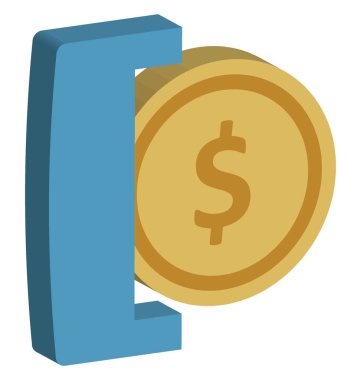 Sikke eklemek renk izole vektör kolayca değiştirilebilir veya Düzenle simgesini