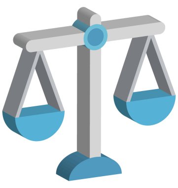 Balance Scale Color Icon isolated and Vector that can be easily modified or edit