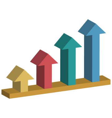 Business Chart Color Icon isolated and Vector that can be easily modified or edit