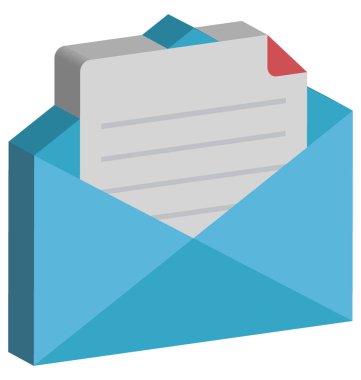 Zarf renk izole simgesi ve kolayca değiştirilebilir veya düzenlediğiniz vektör