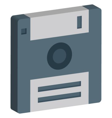 Floppy Color Icon isolated and Vector that can be easily modified or edit
