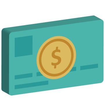 Akıllı kart renk izole simgesi ve kolayca değiştirilebilir veya düzenlediğiniz vektör
