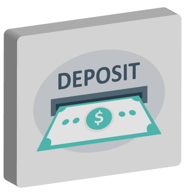 ATM Para Çekme renk simgesi izole ve vektör bu kolayca değiştirilebilir veya düzenleme