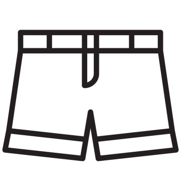 Bol kısa pantolon kolayca değiştirilebilir veya düzenlediğiniz izole vektör simgesi