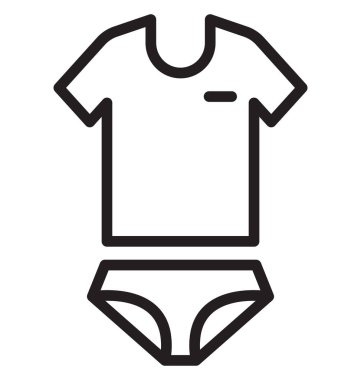 Çizgi film malzeme iç çamaşırı için kolayca değiştirilebilir veya düzenlediğiniz izole vektör simge çocuklar