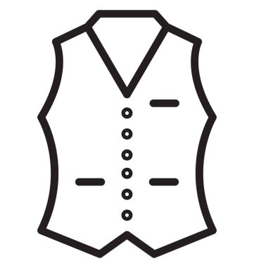 Casual kolayca değiştirilebilir veya düzenlediğiniz izole vektör simge yelekler