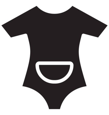 Çocuk mayo kolayca değiştirilebilir veya düzenlediğiniz izole vektör simgesi