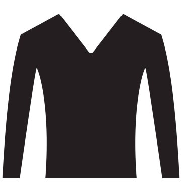 Tam kollu t-shirt izole vektör kolayca değiştirilebilir veya Düzenle simgesini