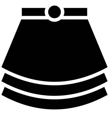 Pamuk pilili etek kolayca değiştirilebilir veya düzenlediğiniz izole vektör simgesi