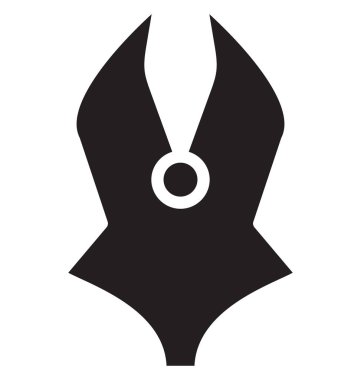 Kolayca değiştirilebilir veya düzenlediğiniz izole vektör simge yaz elbise