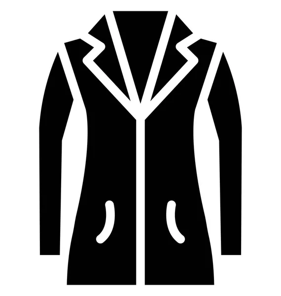商务长袖棉质衬衫隔离矢量图标 可以很容易地修改或编辑 — 图库矢量图片