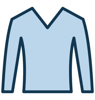 Tam kollu t-shirt izole vektör kolayca değiştirilebilir veya Düzenle simgesini