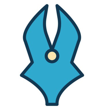 Kolayca değiştirilebilir veya düzenlediğiniz izole vektör simge yaz elbise