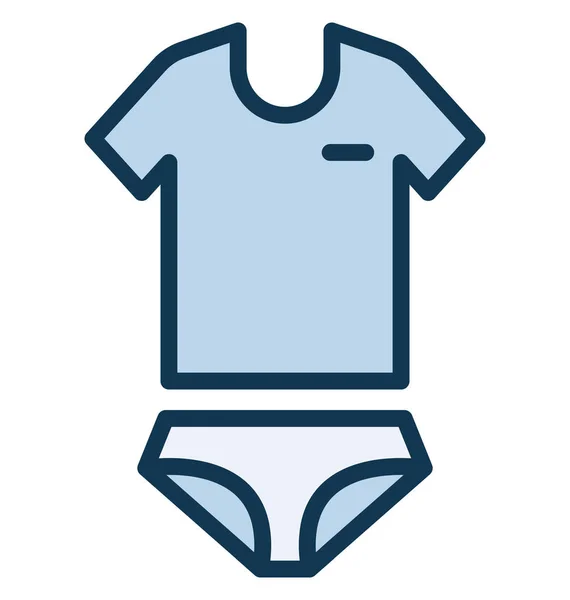 Ropa Interior Material Dibujos Animados Para Niños Icono Vectorial Aislado — Vector de stock