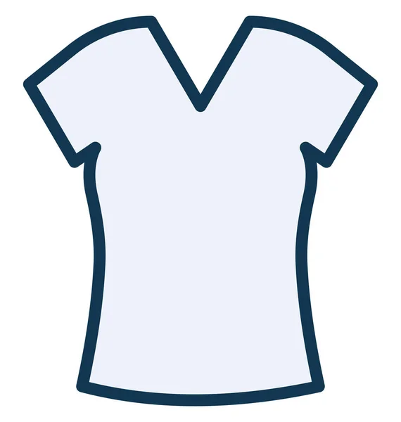 棉质衬衫隔离矢量图标 可以很容易地修改或编辑 — 图库矢量图片