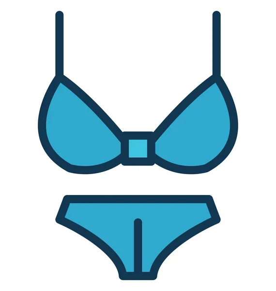 Bikini Icono Vector Aislado Que Puede Modificar Editar Fácilmente — Archivo Imágenes Vectoriales