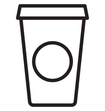 Kolayca değiştirilebilir veya düzenlediğiniz kahve fincan izole vektör simgesi