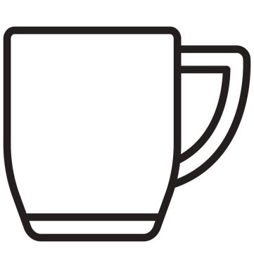 Kolayca değiştirilebilir veya düzenlediğiniz çay kupa izole vektör simgesi