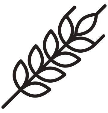 Kolayca değiştirilebilir veya düzenlediğiniz buğday kulak izole vektör simgesi