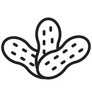 Kolayca değiştirilebilir veya düzenlediğiniz fıstık izole vektör simgesi