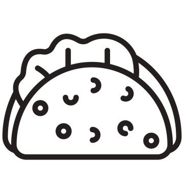 Kolayca değiştirilebilir veya düzenlediğiniz tacos izole vektör simgesi