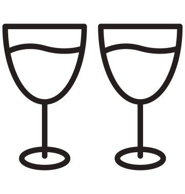 Kolayca değiştirilebilir veya düzenlediğiniz içki izole vektör simgesi