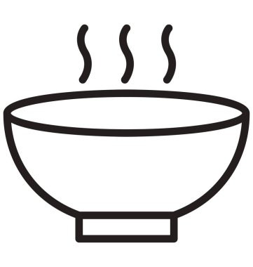 Kolayca değiştirilebilir veya düzenlediğiniz çorba izole vektör simgesi