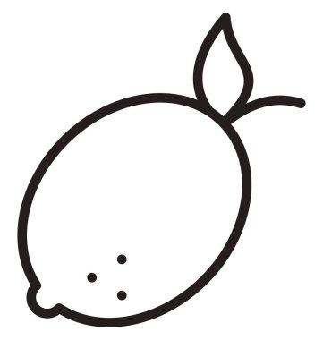 Kolayca değiştirilebilir veya düzenlediğiniz limon izole vektör simgesi