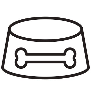 Kolayca değiştirilebilir veya düzenlediğiniz köpek gıda izole vektör simgesi