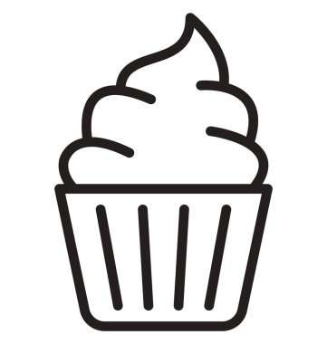 Kolayca değiştirilebilir veya düzenlediğiniz dondurma fincan izole vektör simgesi