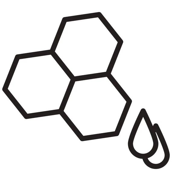 Ícone Vetor Isolado Favo Mel Que Pode Ser Facilmente Modificado — Vetor de Stock
