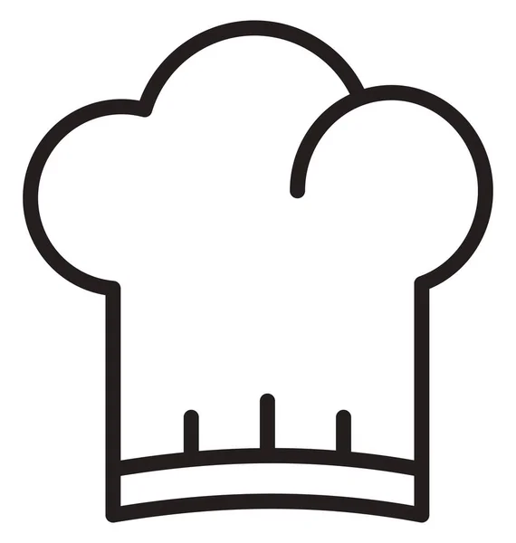 Chef Hat Icono Vector Aislado Que Puede Modificar Editar Fácilmente — Vector de stock