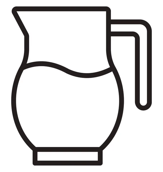 Tea Vízforralóval Elszigetelt Vector Icon Könnyen Módosítható Vagy Szerkeszthető — Stock Vector