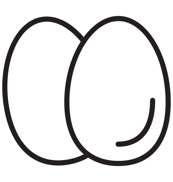 Яйца Изолированный Вектор Значок Который Легко Изменен Редактировать — стоковый вектор