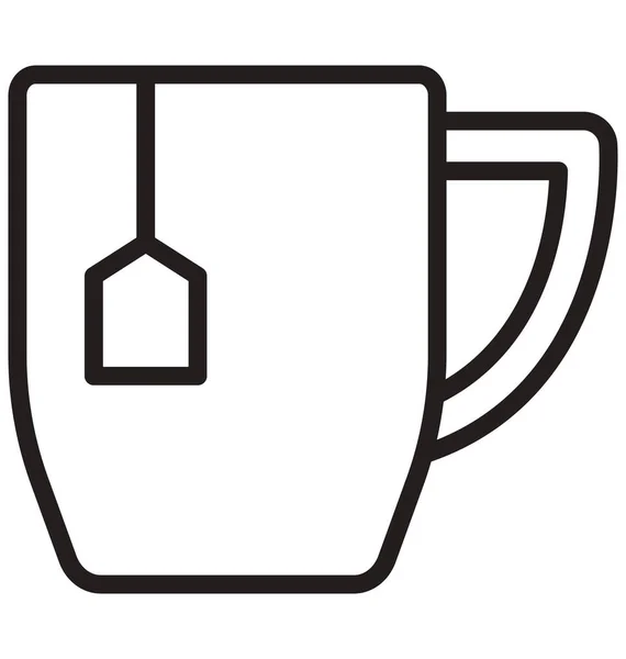 Instant Tea Białym Tle Vector Icon Który Mogą Być Łatwo — Wektor stockowy