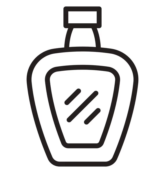 Изолированный Векторный Значок Бутылки Вина Который Можно Легко Изменить Отредактировать — стоковый вектор