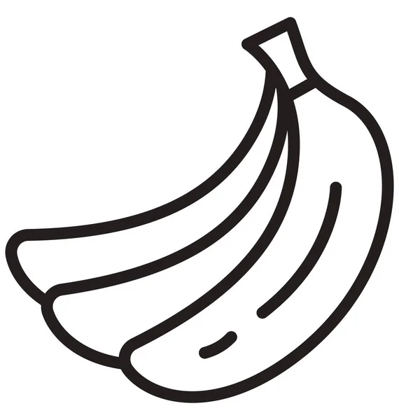 Icône Vectorielle Isolée Couleur Bananes Qui Peut Être Facilement Modifiée — Image vectorielle