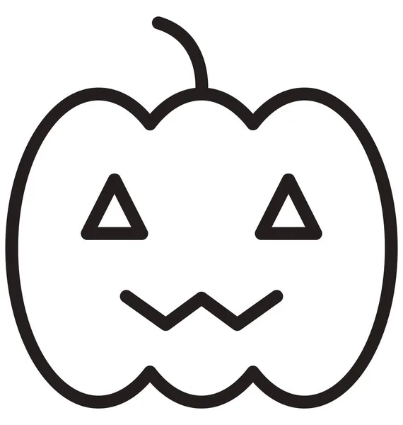 Ícone Vetor Isolado Abóbora Halloween Que Pode Ser Facilmente Modificado —  Vetores de Stock