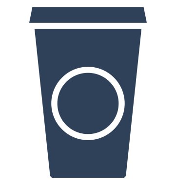 Kolayca değiştirilebilir veya düzenlediğiniz kahve fincan izole vektör simgesi