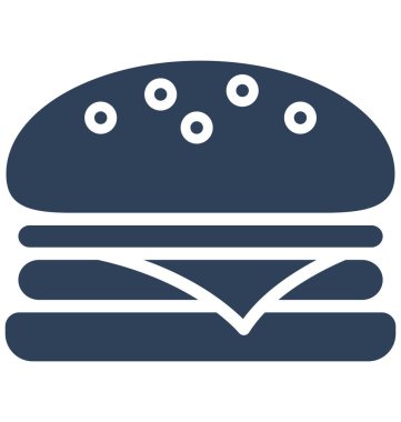 Kolayca değiştirilebilir veya düzenlediğiniz Burger izole vektör simgesi