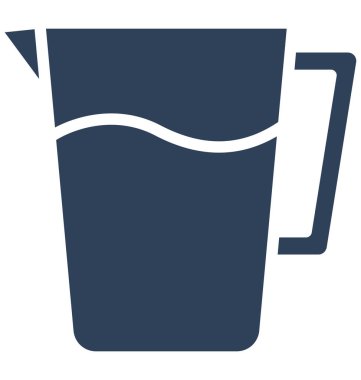 Kolayca değiştirilebilir veya düzenlediğiniz sürahi izole vektör simgesi