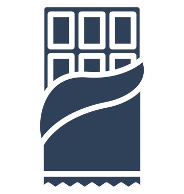 Kolayca değiştirilebilir veya düzenlediğiniz çikolata izole vektör simgesi