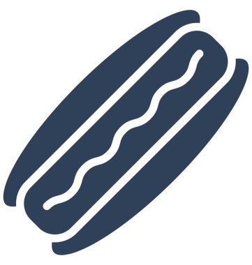 Kolayca değiştirilebilir veya düzenlediğiniz Hot Dog izole vektör simgesi