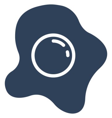 Kolayca değiştirilebilir veya düzenlediğiniz kızarmış yumurta izole vektör simgesi