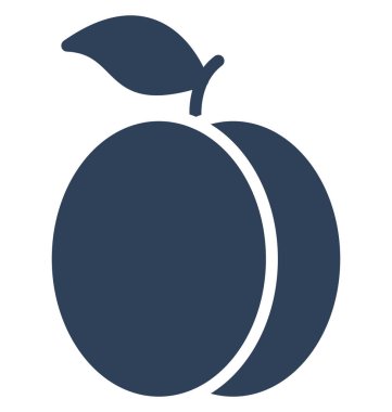 Kolayca değiştirilebilir veya düzenlediğiniz şeftali izole vektör simgesi