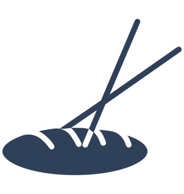 Suşi ile kolayca değiştirilebilir veya düzenlediğiniz Chopsticks vektör simgesi