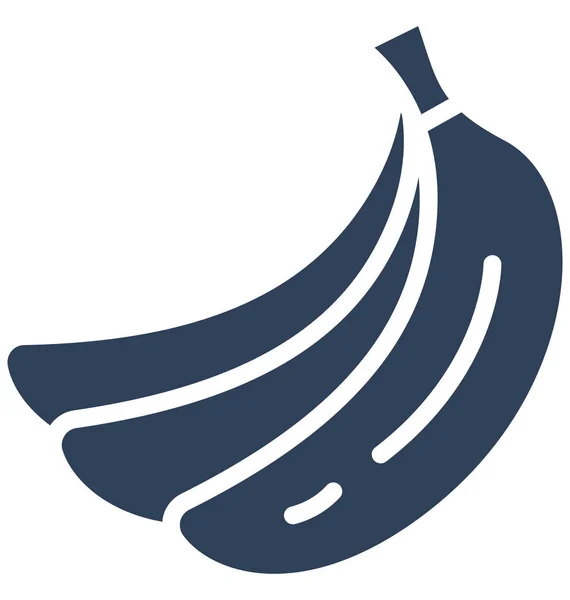 Icône Vectorielle Isolée Couleur Bananes Qui Peut Être Facilement Modifiée — Image vectorielle