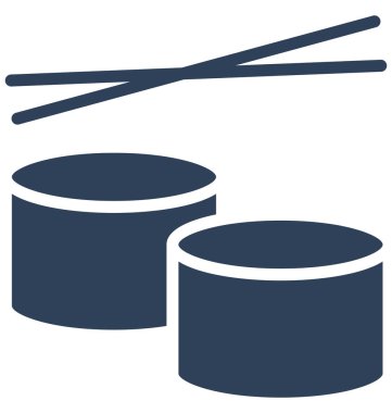 Suşi ile kolayca değiştirilebilir veya düzenlediğiniz Chopsticks izole vektör simgesi